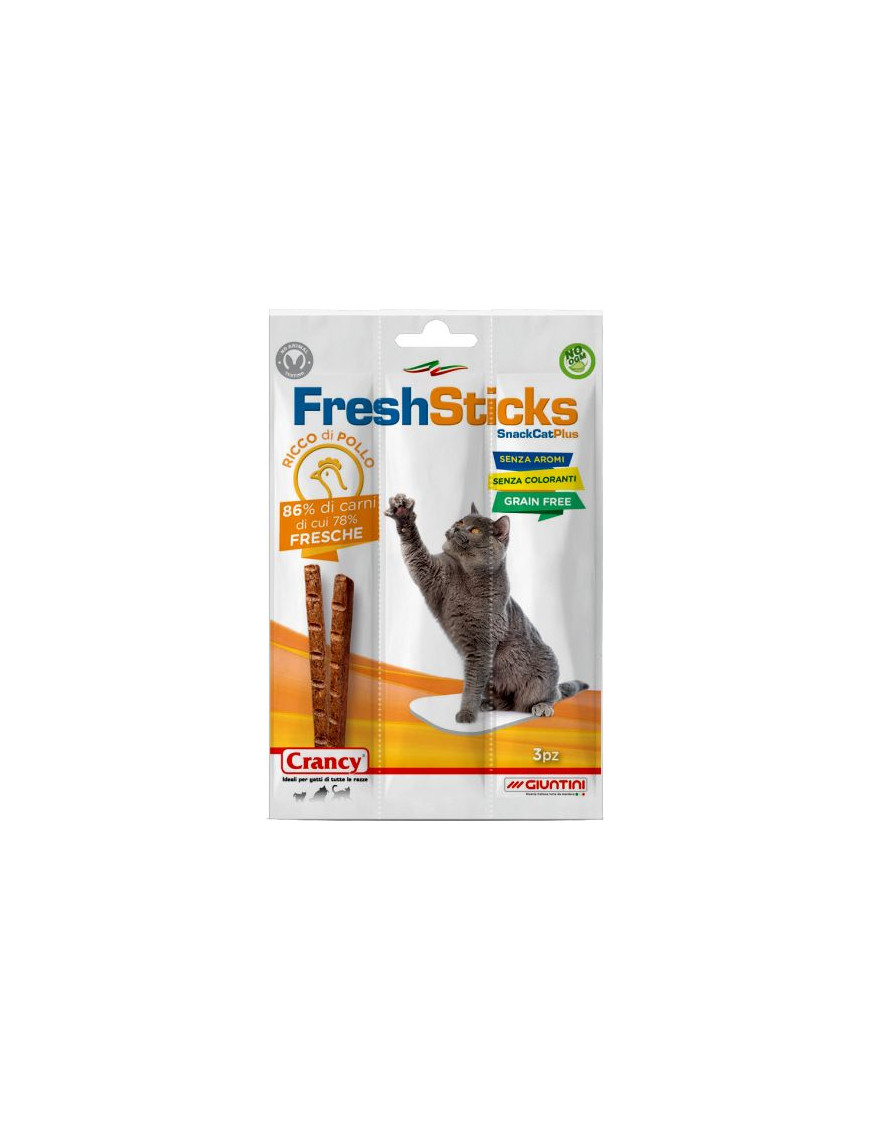 Crancy Fresh Sticks Snack manzo Pollo Gatto gr.15