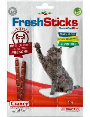 Crancy Fresh Sticks Snack manzo Gatto gr.15