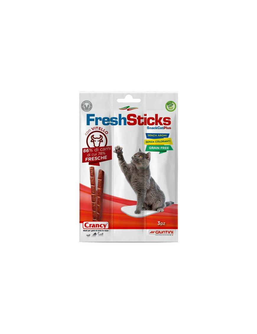 Crancy Fresh Sticks Snack manzo Gatto gr.15