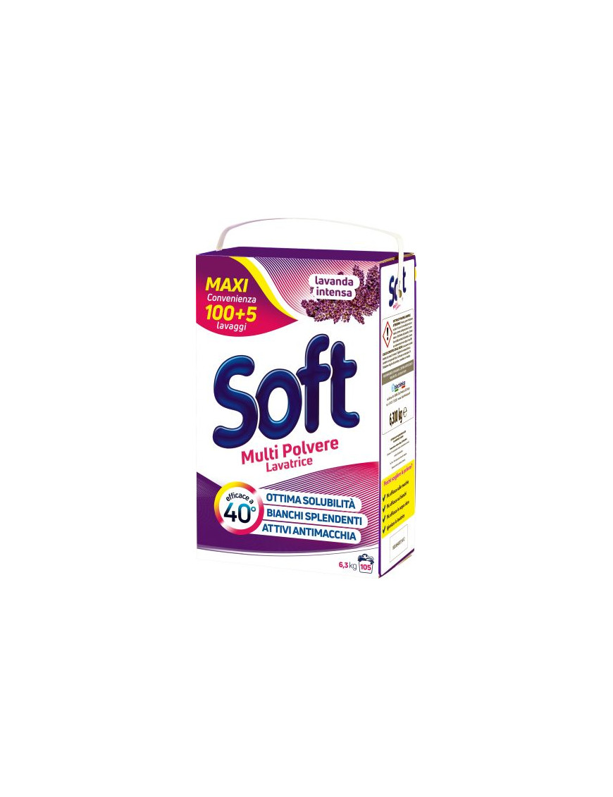 Soft Detersivo In Polvere Lavanda 100 Misurini+5 Gratis