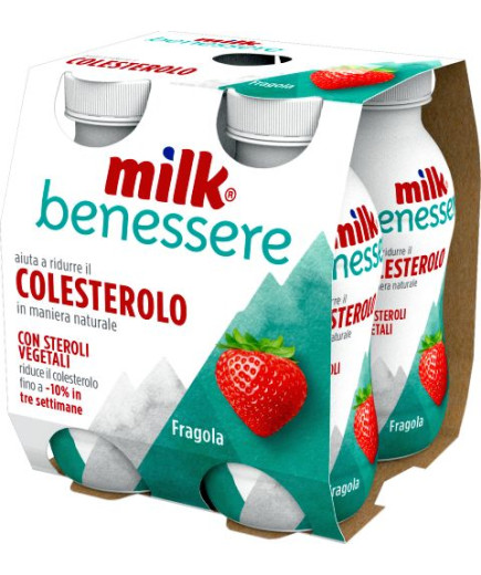 MILK RIDUZIONE COLESTEROLO G.100X4 FRAGOLA