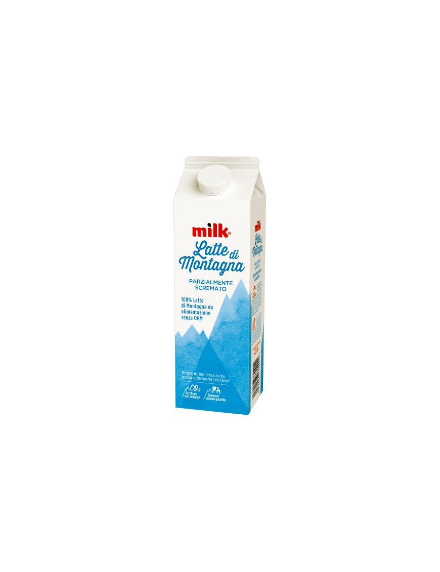 Milk Latte Di Montagna Lunga Conservazione lt.1 Parzialmente Scremato