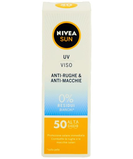 NIVEA SUN CREMA VISO SOLARE ANTI RUGHE&amp ANTIMACCHIE FP50+ML50