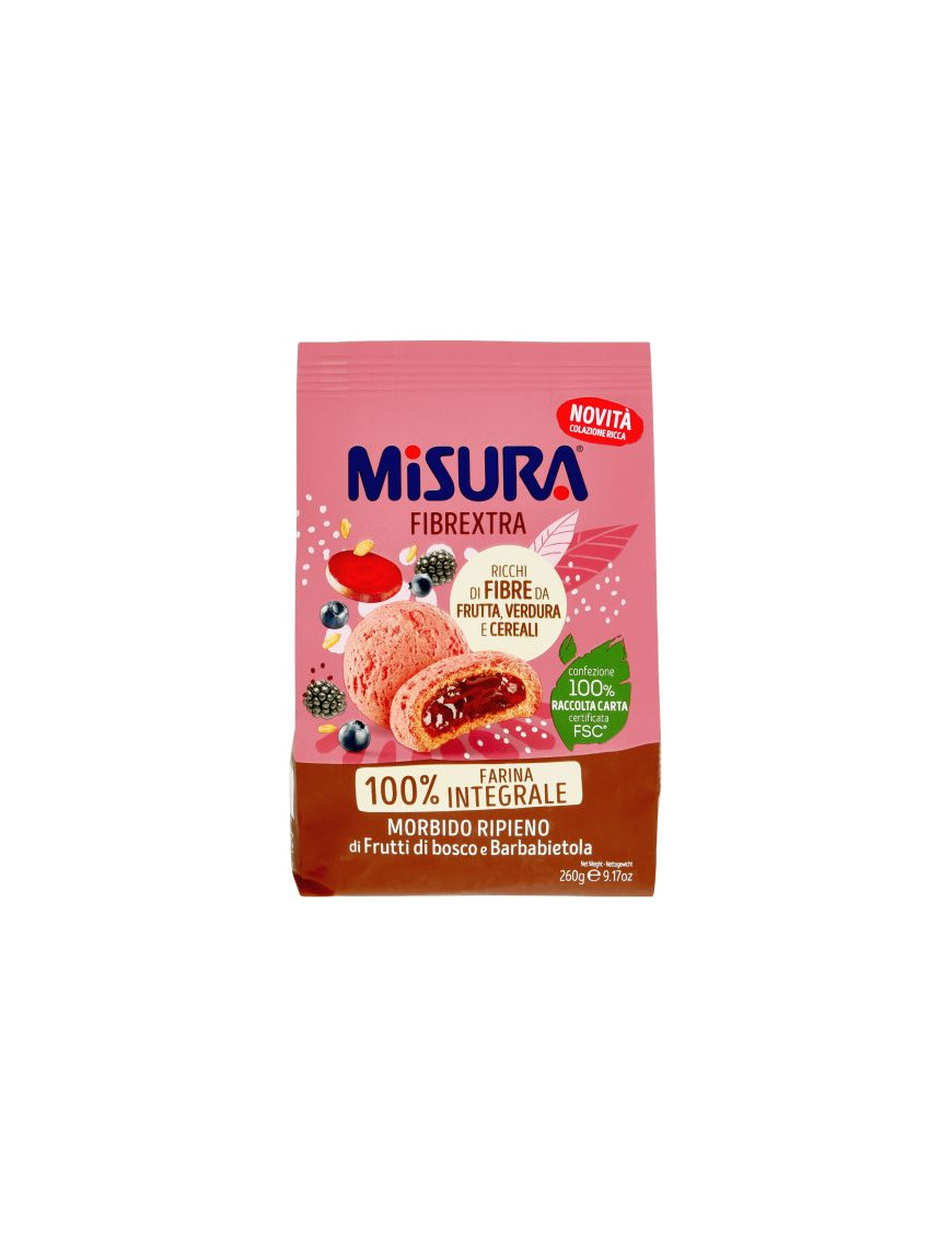 Misura Frollini Fibrextra Con Frutti Di Bosco E Barbabietola gr.260