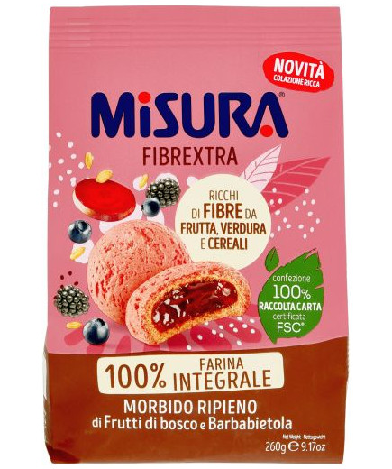 Misura Frollini Fibrextra Con Frutti Di Bosco E Barbabietola gr.260