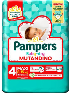 PAMPERS BABY DRY MUTANDINO MAXI SP TG.4 PZ.16