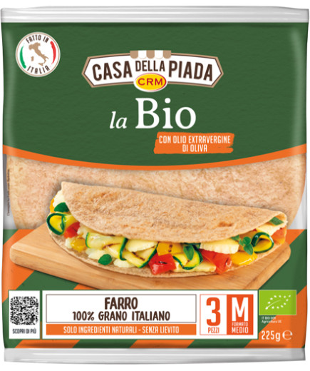 CASA DELLA PIADA PIADINA BIO AL FARRO G.225 (X3PZ.)