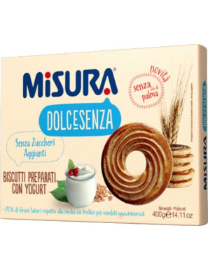 Misura Biscotti Senza Zuccheri Con Yogurt Magro+Avena gr.400 Senza Olio Palma