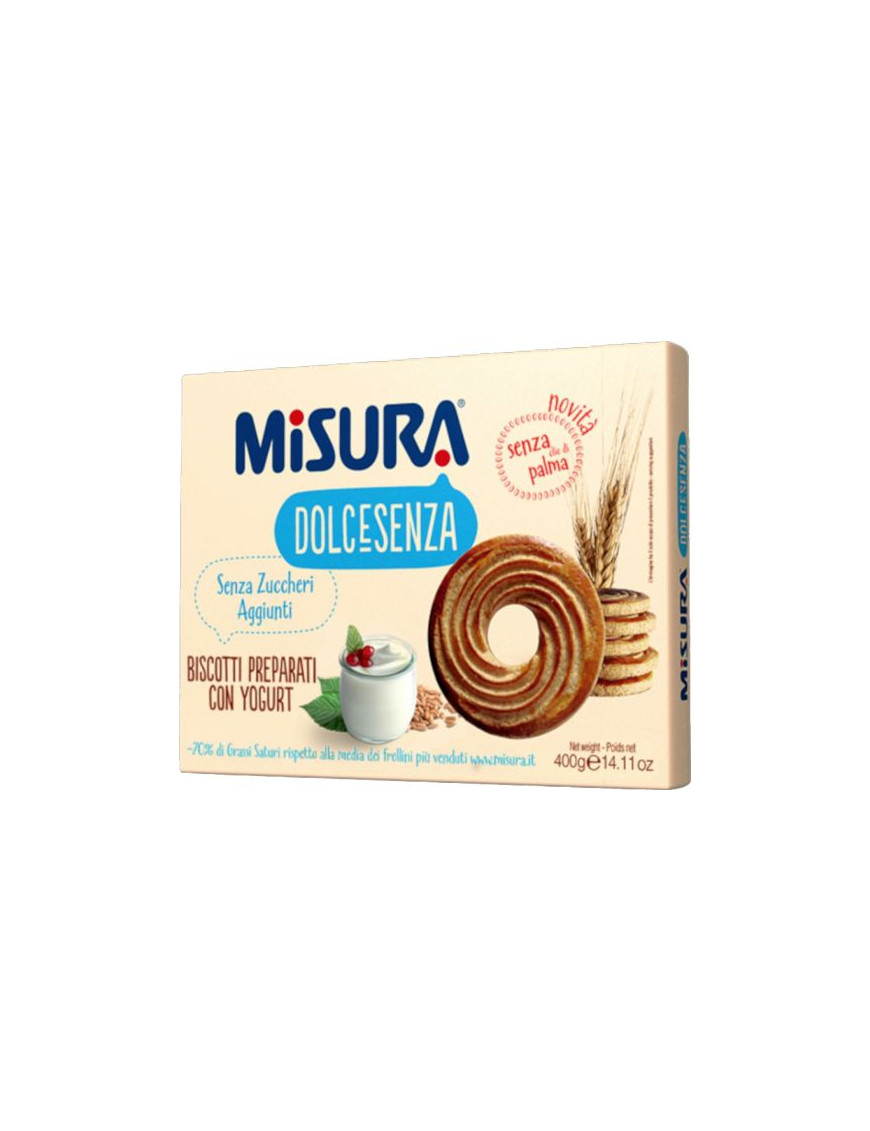 Misura Biscotti Senza Zuccheri Con Yogurt Magro+Avena gr.400 Senza Olio Palma