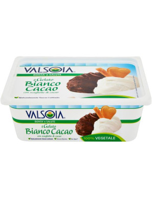 VALSOIA GELATO VASCH.BIANCO/CACAO G.500