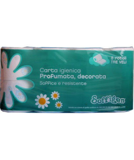 Soffigen Carta Igienica X8 Decorata E Profumata 3 Veli