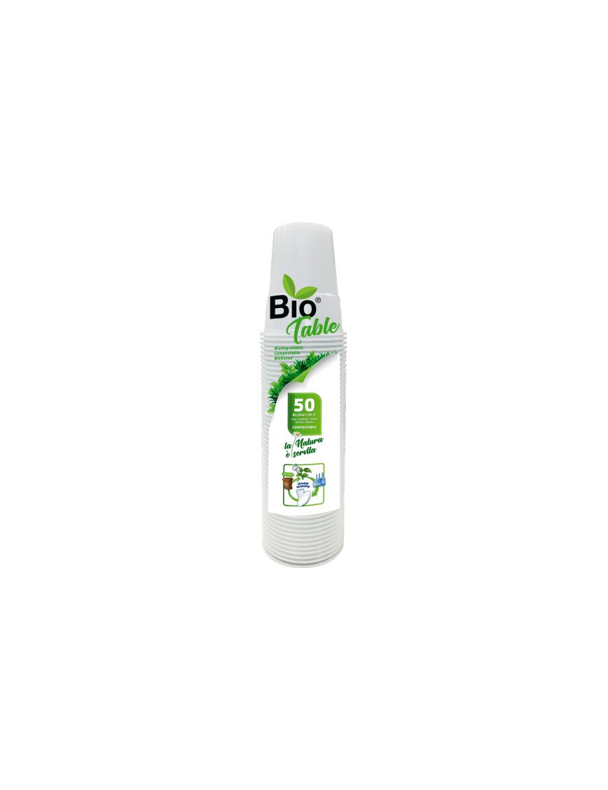 Bio Table Bicchieri cl.20 BIO compostabili X50 Pezzi