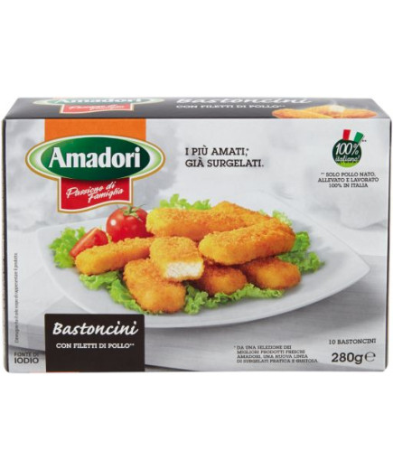 Amadori Bastoncini Surgelati Con Filetti Di Pollo gr.280