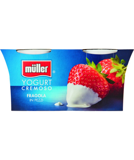 MULLER CREMA YOGURT G.125X2FRAGOLA