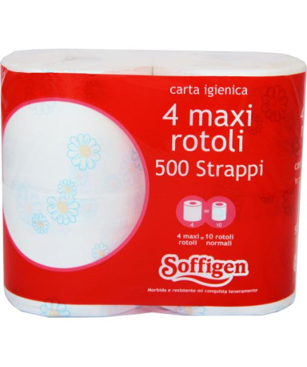 Soffigen Carta Igienica X4 2 Veli Decorata Goffrata