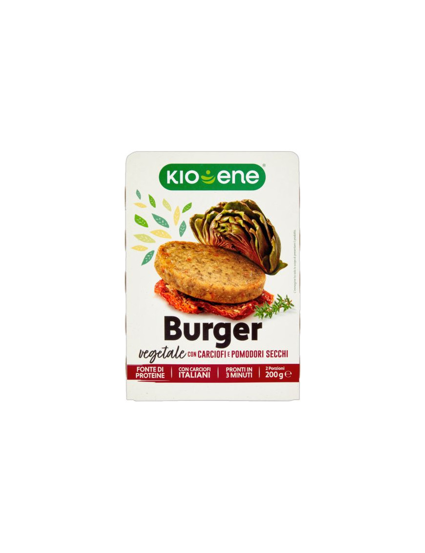 Kioene Burger Vegetale Carciofi E Pomodori Secchi gr.200