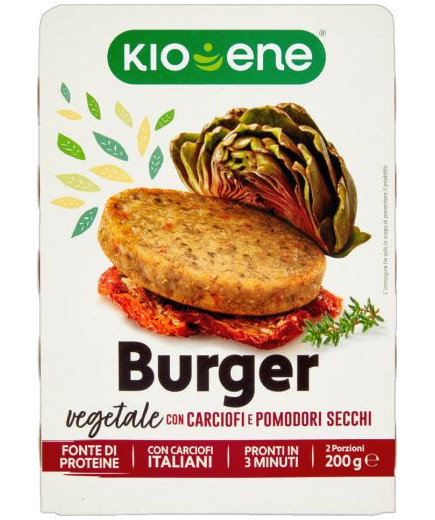 Kioene Burger Vegetale Carciofi E Pomodori Secchi gr.200