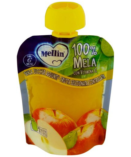 Mellin Pouch Mela 100%Frutta Senza Zuccheri gr.90