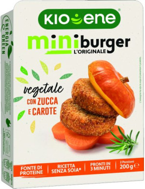 Kioene Miniburger Vegetale Con Zucca E Carote gr.200