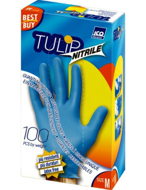 Ico Guanti Tulip Mono Nitrile S/Polvere Small (6/6,5) 100Pz