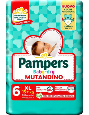 PAMPERS BABY DRY MUTANDINO EXTRALARGE SP TG.6 PZ.14