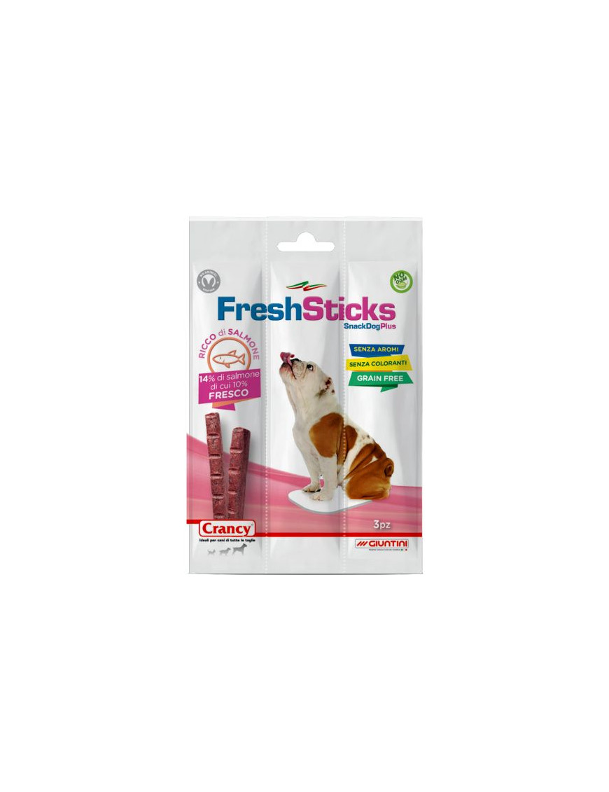 CRANCY FRESH STICKS GR30 SNACKSALMONE CANE