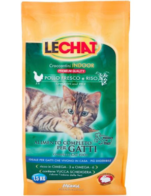 Lechat Croccantino Premium kg.1,5 Pollo e Riso Per Gatto Busta