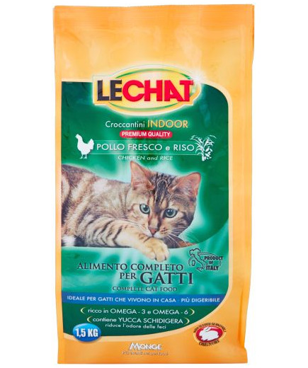 Lechat Croccantino Premium kg.1,5 Pollo e Riso Per Gatto Busta