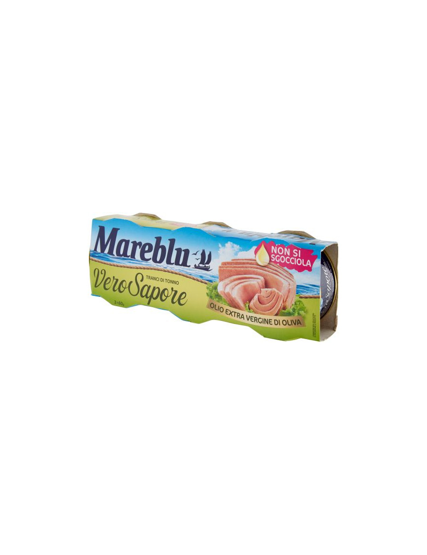 Mareblu Tonno Vero Sapore Olio Extravergine gr.60x3