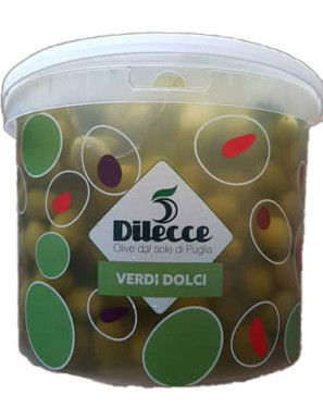 OLIVE VERDI DOLCI GIGANTI 3KG SECCHIO DI LECCE SALAM.