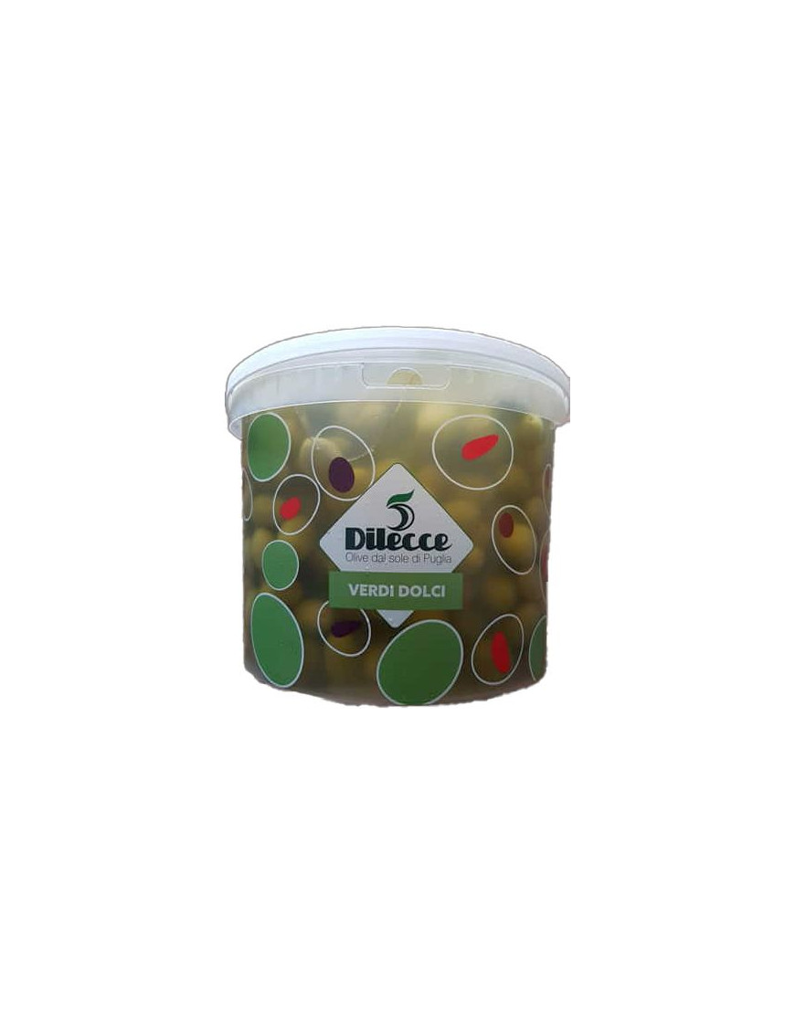 OLIVE VERDI DOLCI GIGANTI 3KG SECCHIO DI LECCE SALAM.