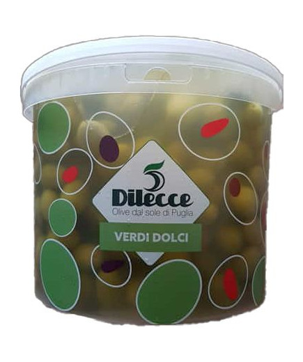 OLIVE VERDI DOLCI GIGANTI 3KG SECCHIO DI LECCE SALAM.