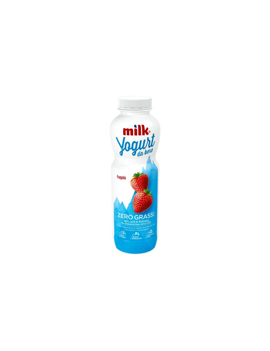 Milk Yog.Da Bere Zero Grassi gr.500 Fragola Sal