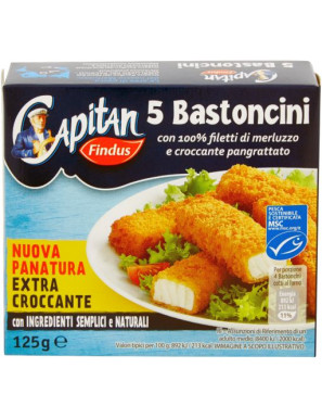 Findus Bastoncini Merluzzo X5 gr.125 - Nuova Panatura-