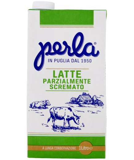 Perla Latte Uht Parzialmente Scremato lt.1 Brick Con Tappo