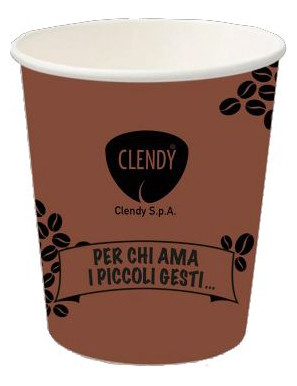 Clendy Bicchiere Caffe' BIO  In Carta ml.75 X50 Pezzi