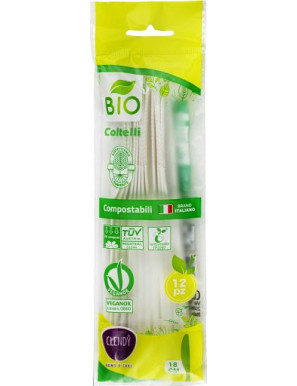 Clendy Linea BIO  Compostabile Coltelli X12Pz.