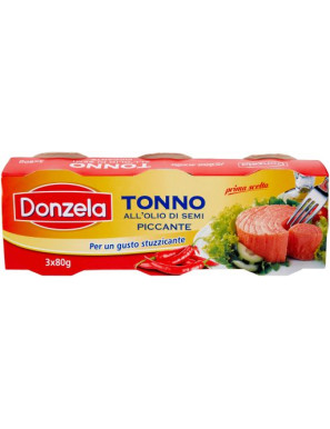 Donzela Trancio Di Tonno Piccante All'Olio Di Semi gr.80X3