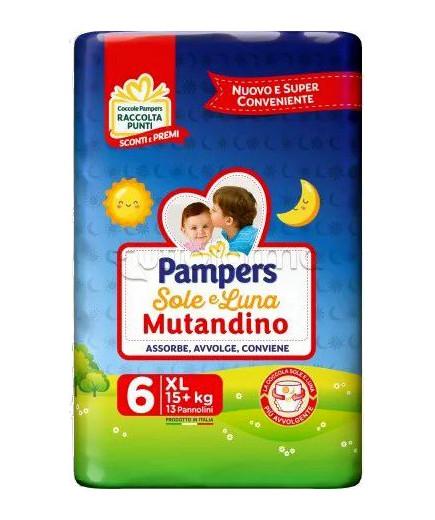 Pampers Sole E Luna Mutandino Xl x13kg. +15