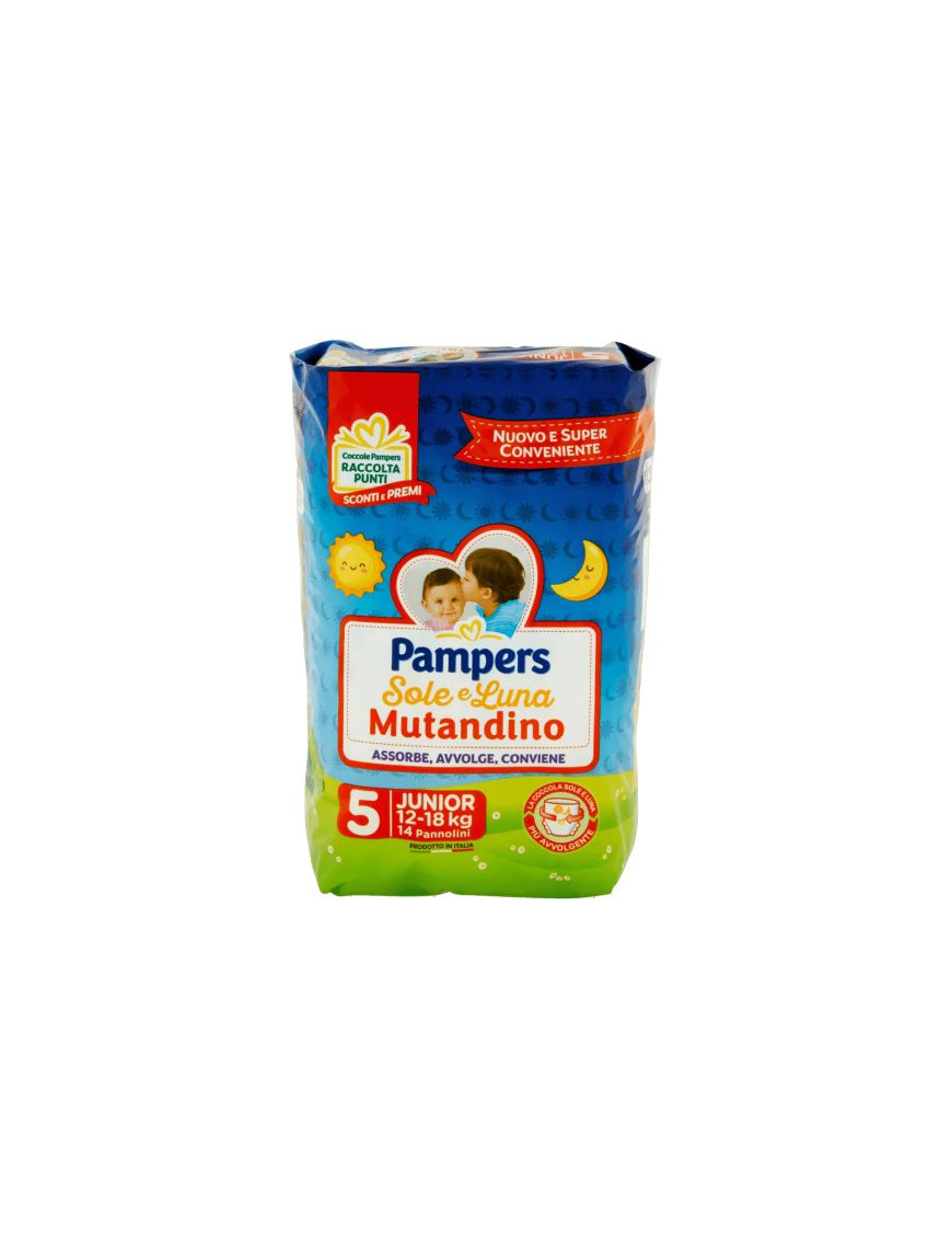 Pampers Sole E Luna Mutandino Junior x14 kg. +12-18