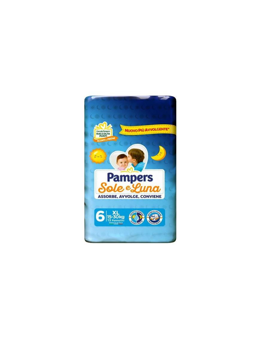 Pampers Sole E Luna Xl X13 kg.15-30 Pannolini