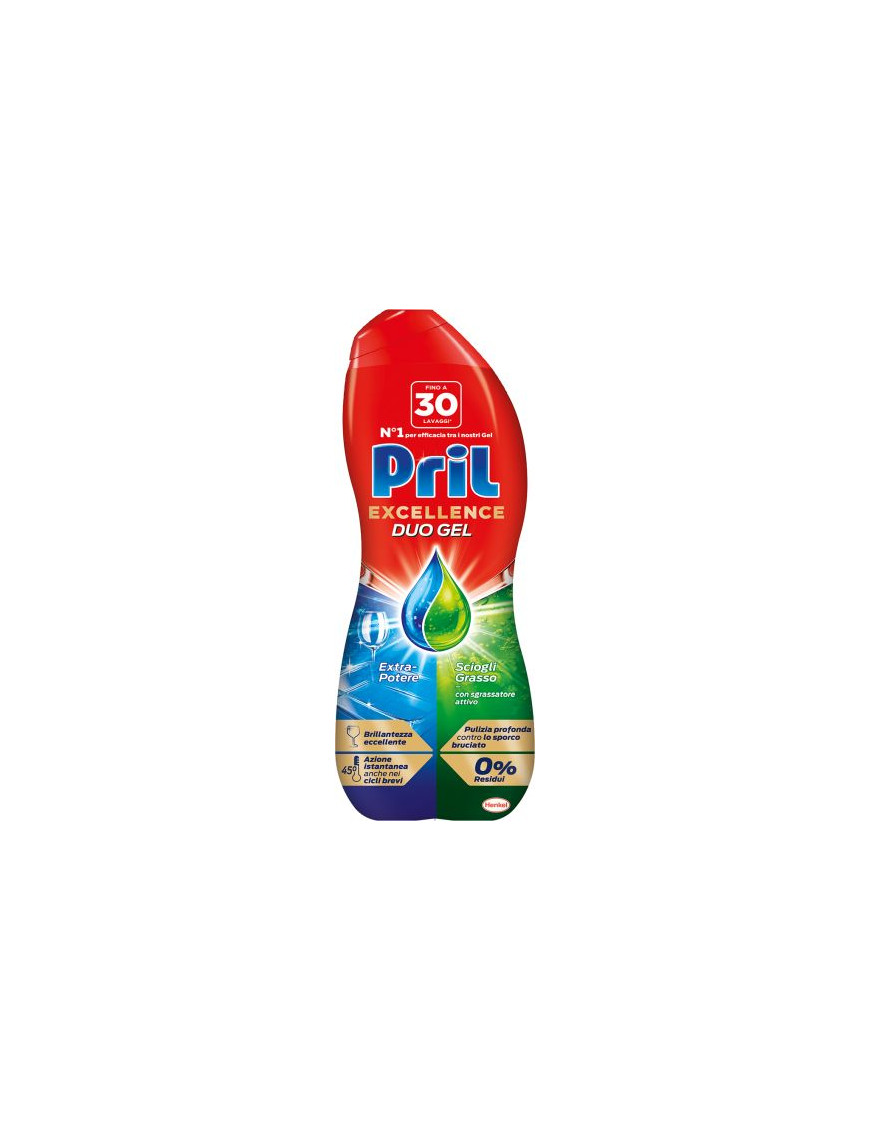Pril Excellence Duo Gel 30 Lavaggi Limone ml.540