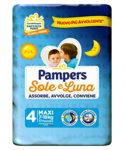 Pampers Sole E Luna Maxi X17 kg.7-18