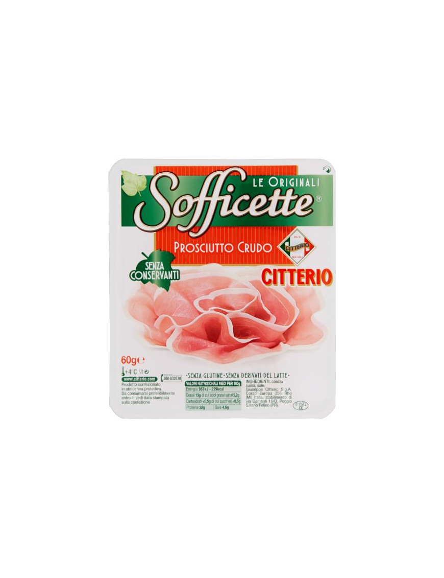 CITTERIO SOFFICETTE PROSCIUTTO  CRUDO G.60