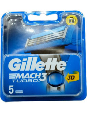 GILLETTE MACH3 TURBO RICARICALAME X5 PZ.