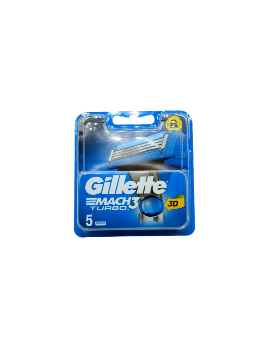 GILLETTE MACH3 TURBO RICARICALAME X5 PZ.