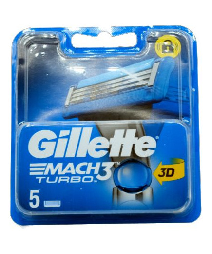 GILLETTE MACH3 TURBO RICARICALAME X5 PZ.