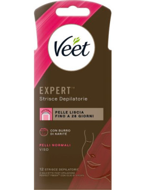 Veet Expert Strisce Viso Pellinormali pz.12