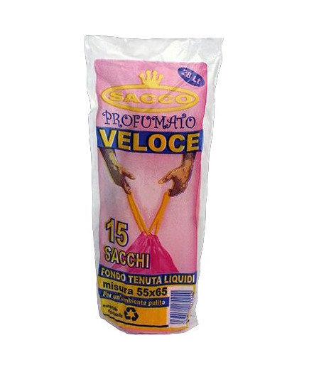 Sos Sacco Lega Veloce Profumato Rosa 55x65 x15Pz.