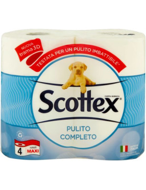 Scottex Carta Igienica X4 Maxirotolo Pulito Completo